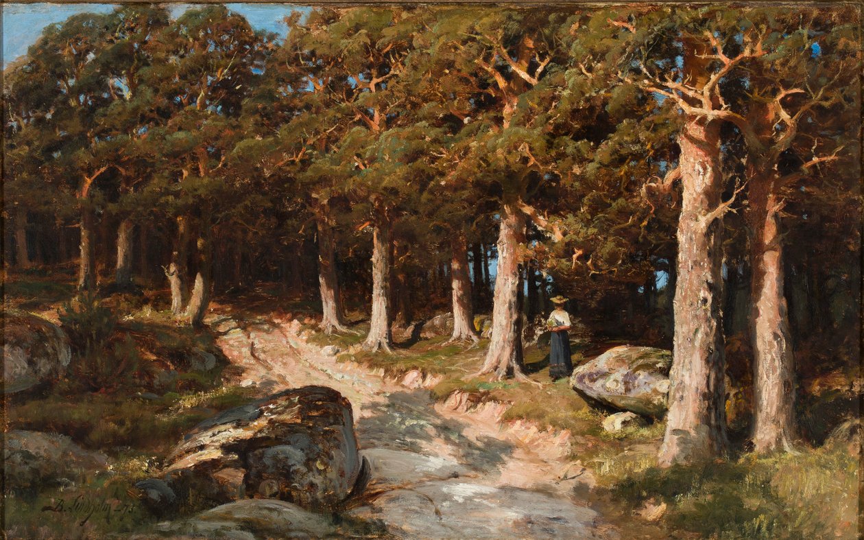 Nainen metsässä tekijältä Berndt Lindholm