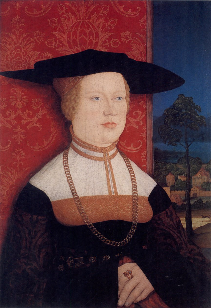 Bildnis der Margarethe Rott, geb. Vöhlin tekijältä Bernhard Strigel