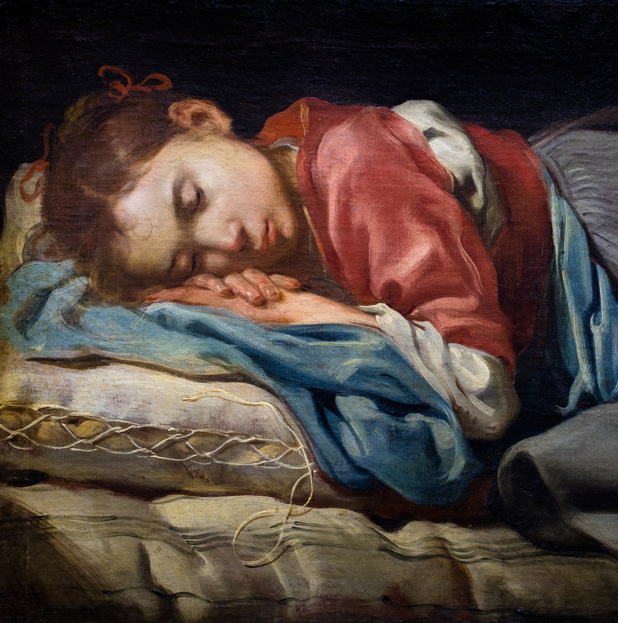 Nukkuva tyttö tekijältä Bernhard (fl.1624 87) Keil