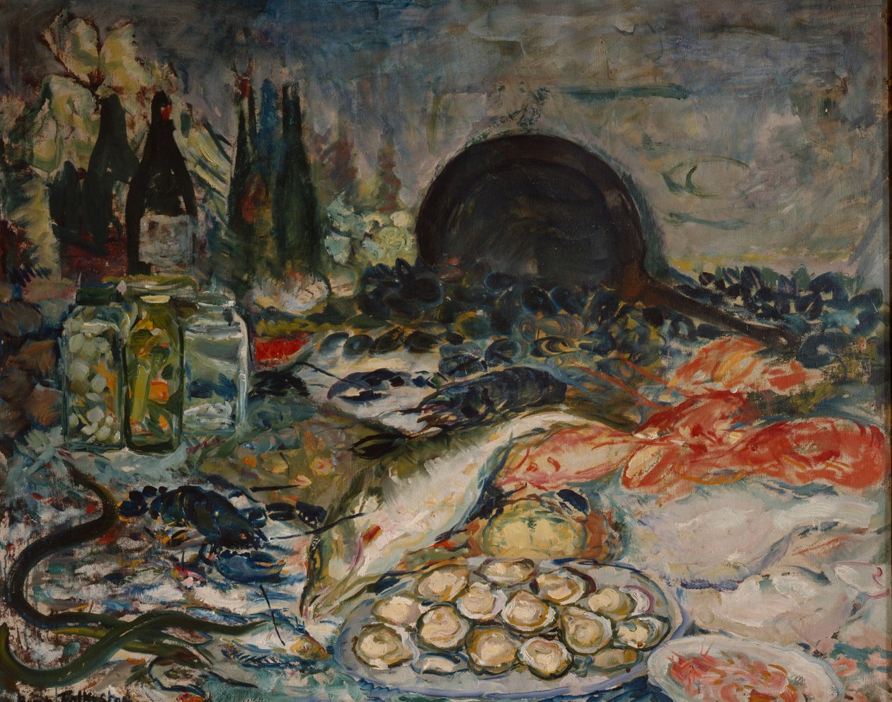 Nature Morte (öljy kankaalle) tekijältä Bernhard Dorotheus Folkestad
