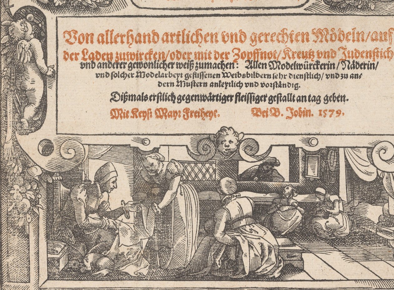 Uuden keinotekoisen mallikirjan otsikkosivu sivu 1r, 1598 . tekijältä Bernhard Jobin