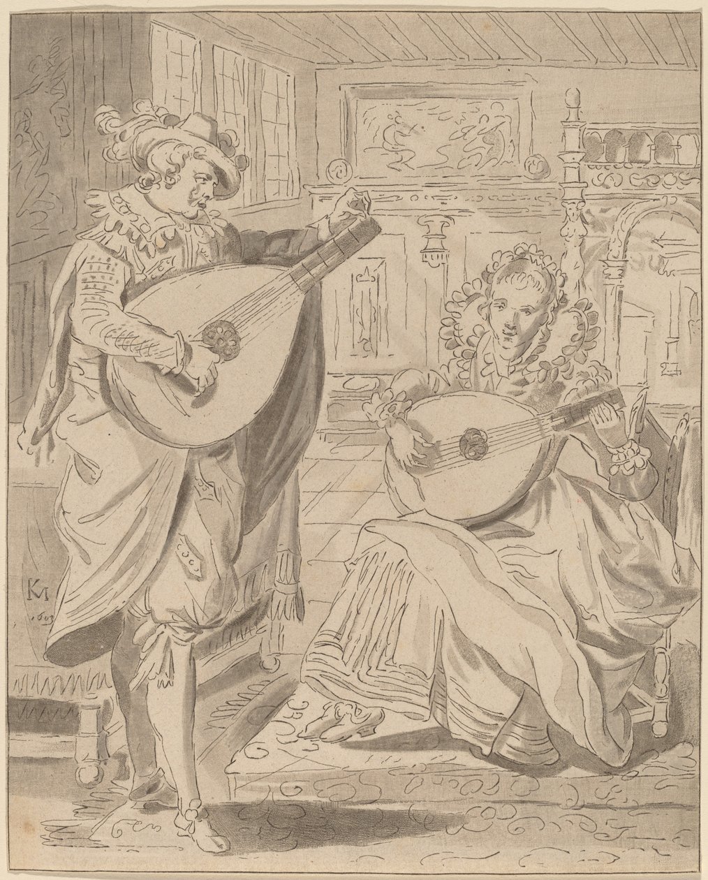 Musical Company, 1772, julkaistu 1774. tekijältä Bernhard Schreuder