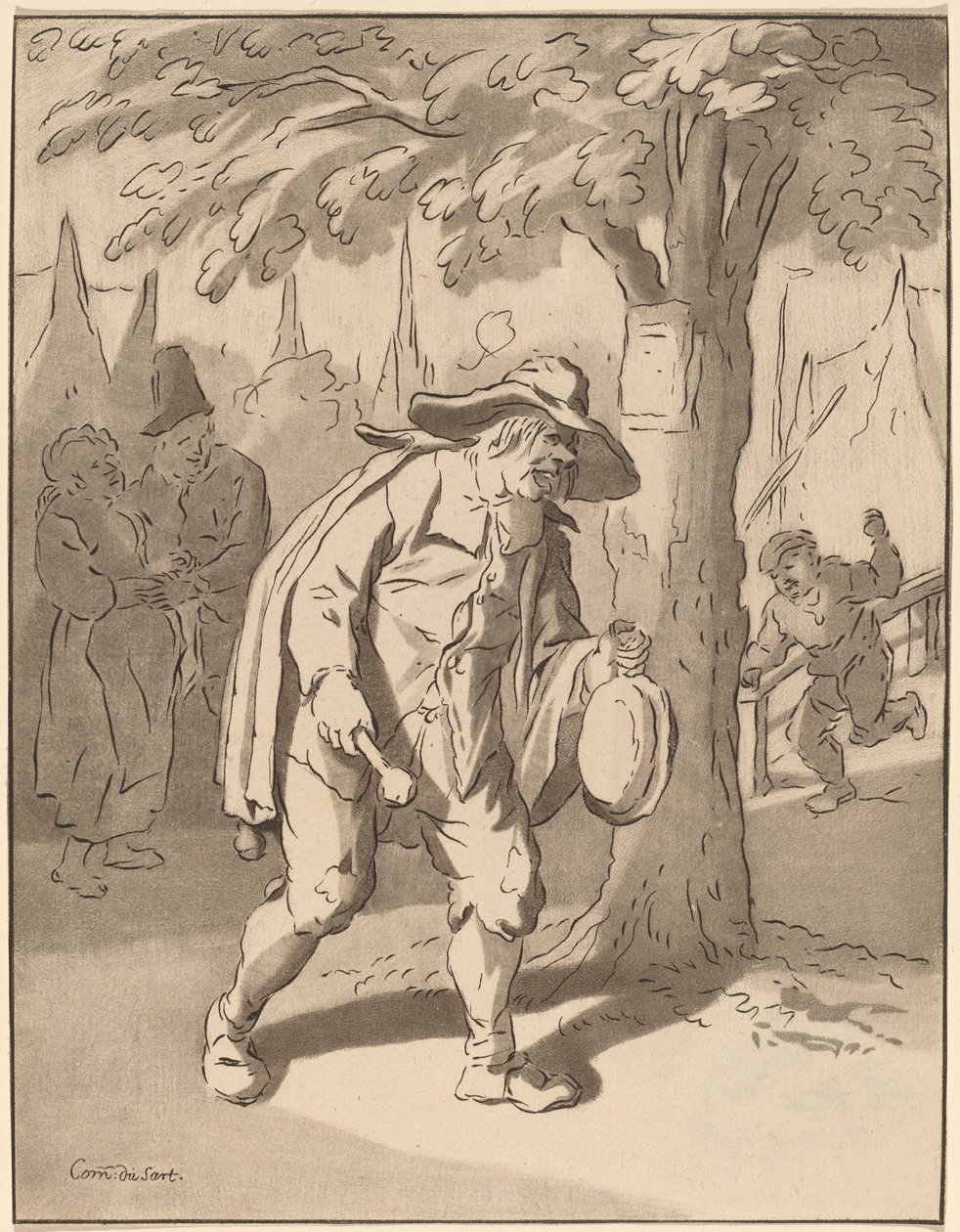 Town Crier, 1776, julkaistu 1777. tekijältä Bernhard Schreuder
