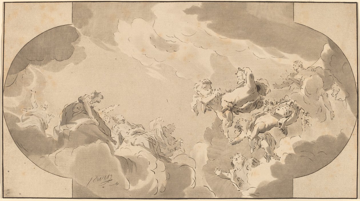 Katon koristelu tekijältä Bernhard Schreuder after Jacob de Wit