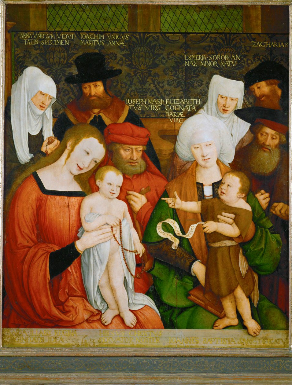 Die Heilige Sippe (maalaus puulle) tekijältä Bernhard Strigel