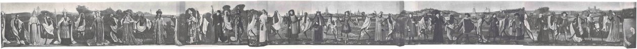 Lyypekin Danse Macabre ennen sotaa valokuva, 1463 tekijältä Bernt Notke