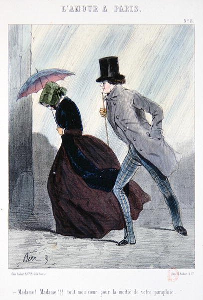 "Love in Paris", n. 1840 (väri litho) tekijältä Berr Berr