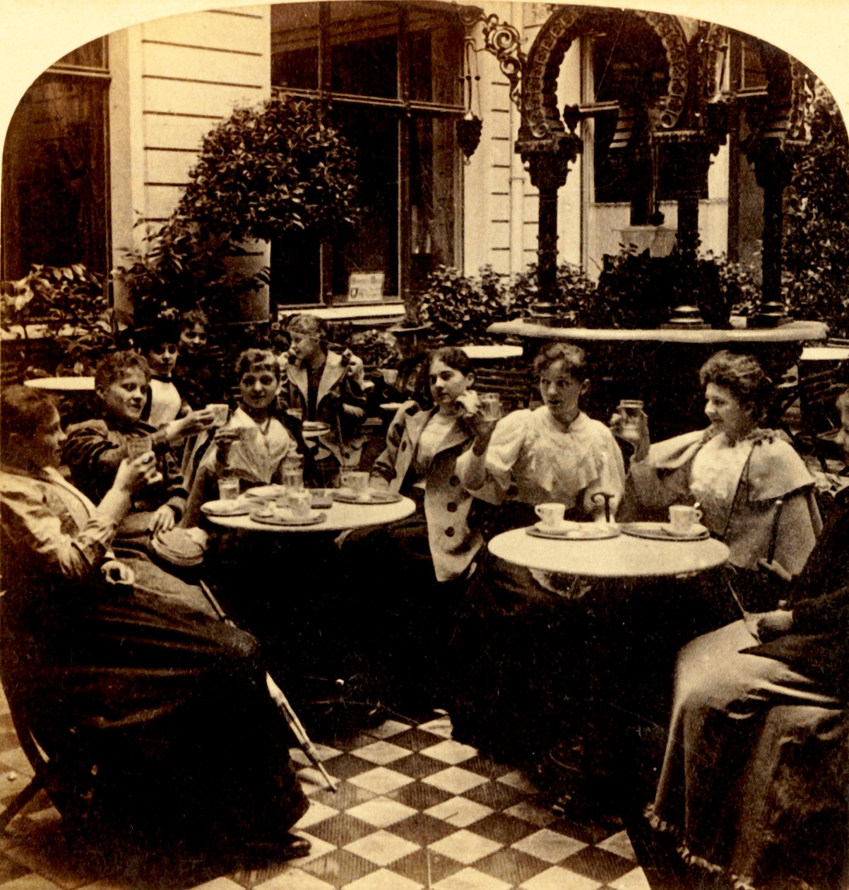 Virkistävä - Unter den Linden Café, Berliini, Saksa, 1894. tekijältä Bert Underwood