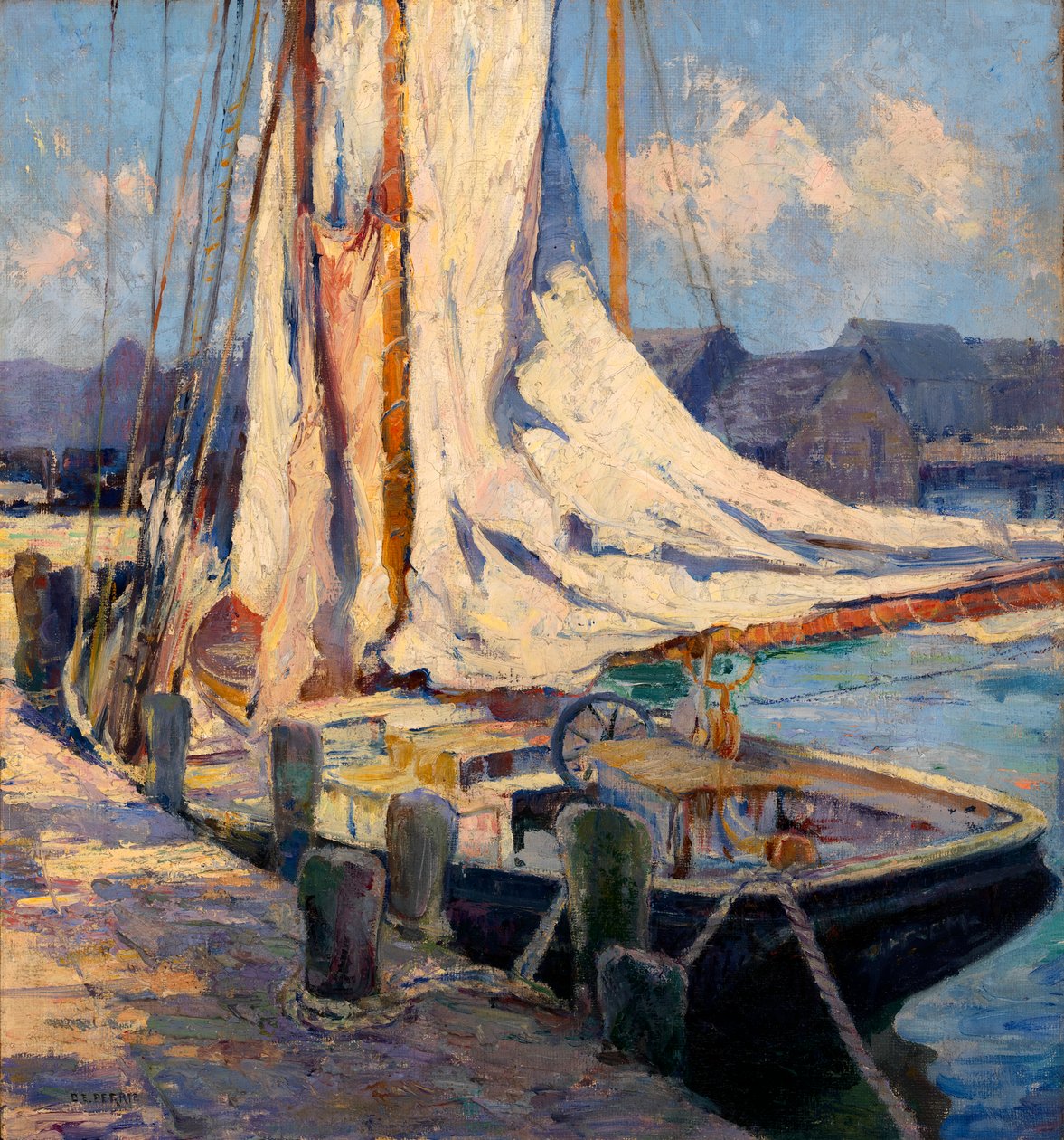 Wharf Scene, Gloucester. tekijältä Bertha Eversfield Perrie
