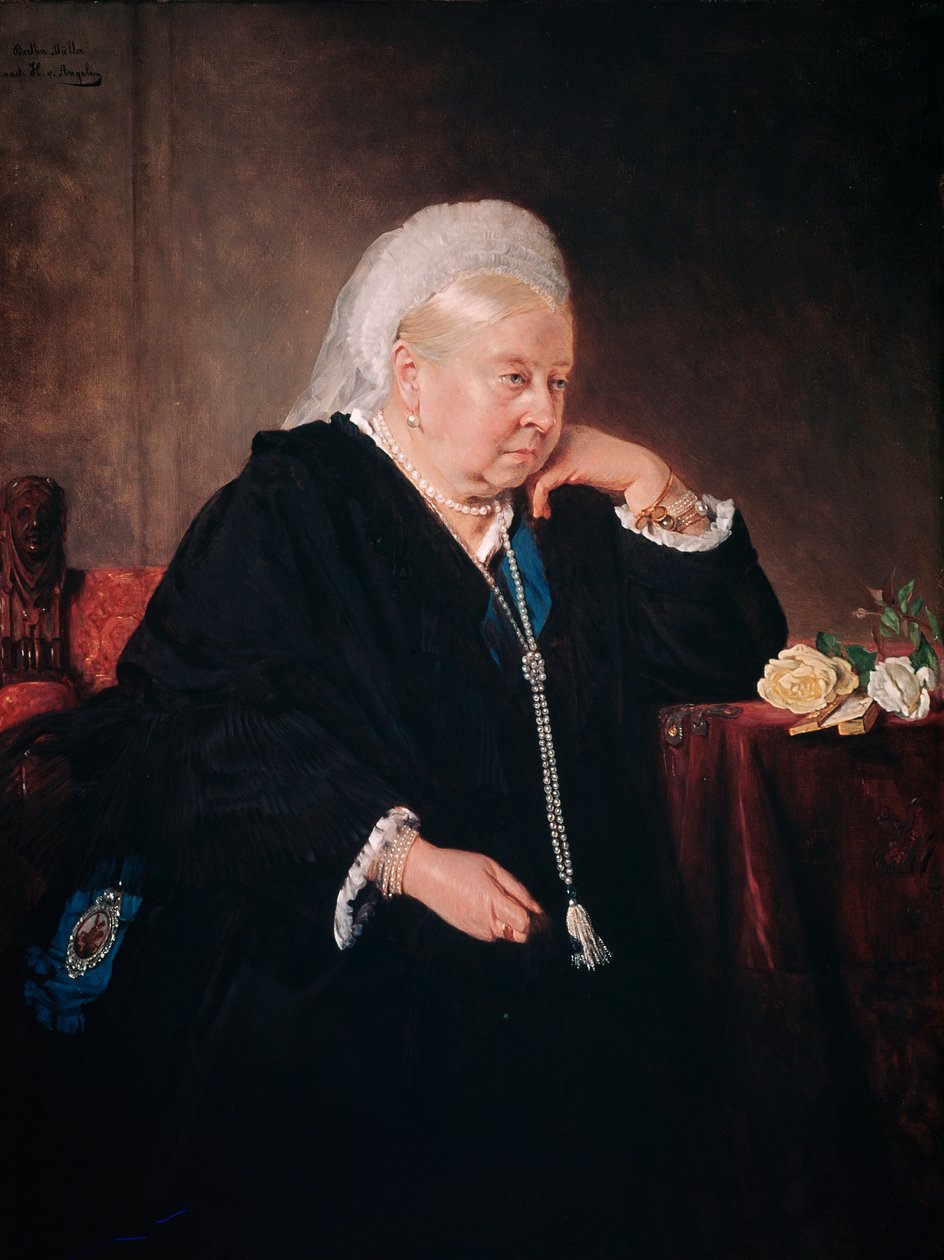 Kuningatar Victorian muotokuva (maalaus tekijältä Bertha Muller