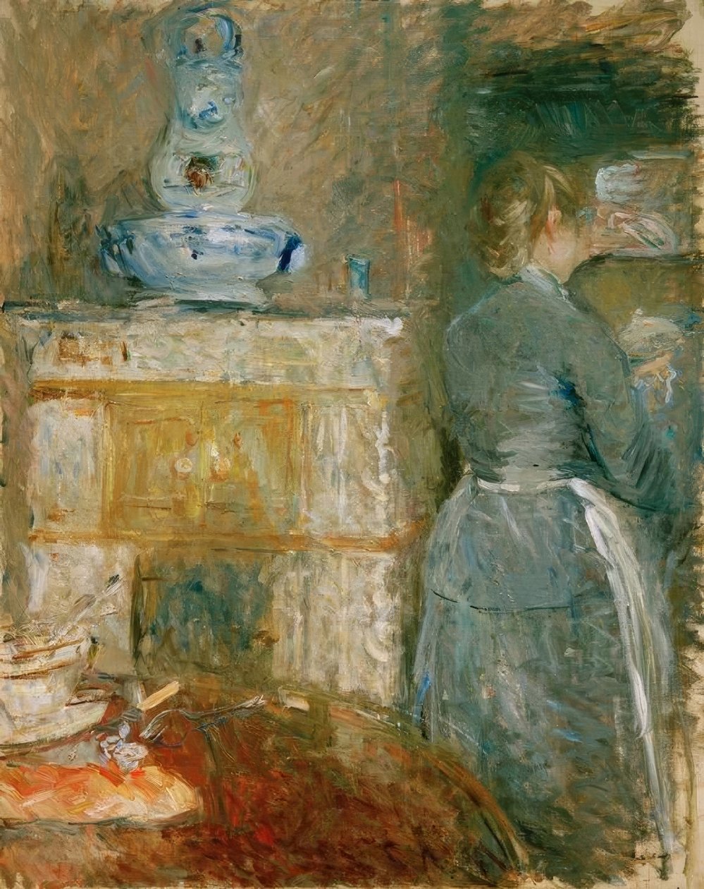 Dans la salle à manger tekijältä Berthe Morisot