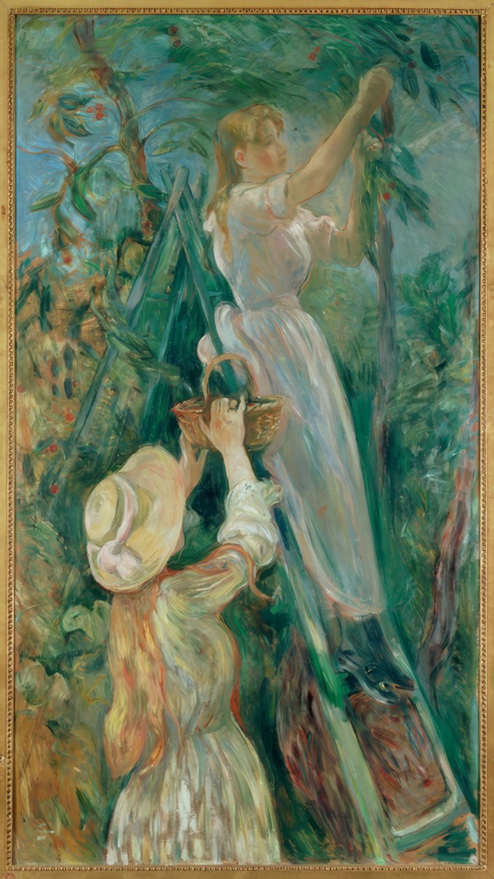 Die Kirschenpflückerinnen tekijältä Berthe Morisot