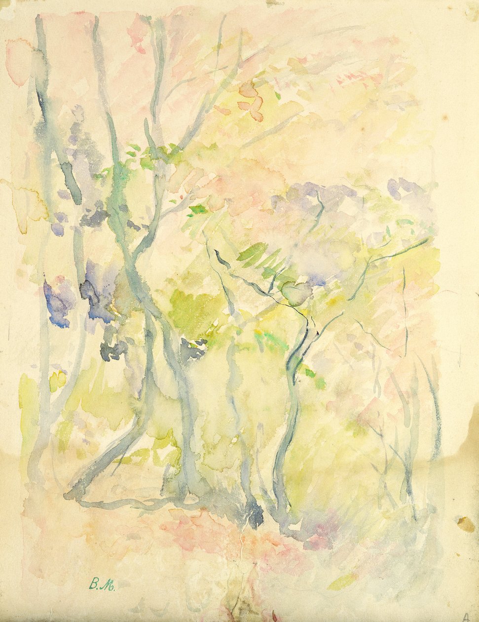 Metsä Fontainebleaussa, 1893 tekijältä Berthe Morisot