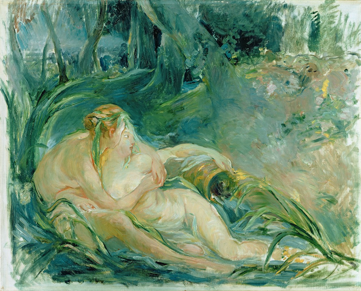 Jupiter ja Callisto Boucherin maalauksen jälkeen tekijältä Berthe Morisot