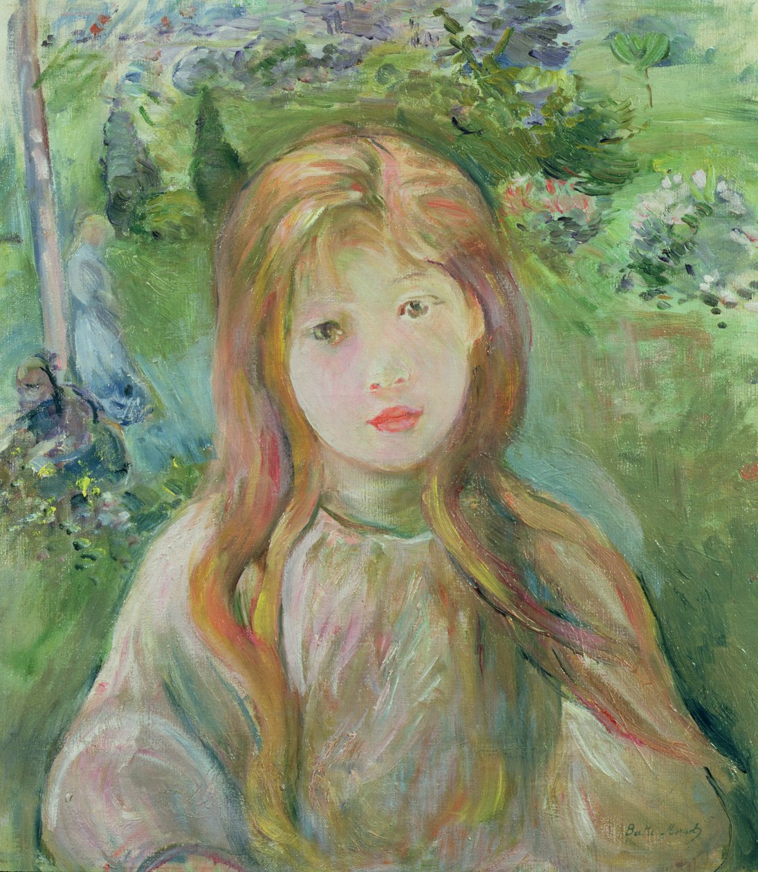 Pikkutyttö Mesnilissä, 1892 tekijältä Berthe Morisot