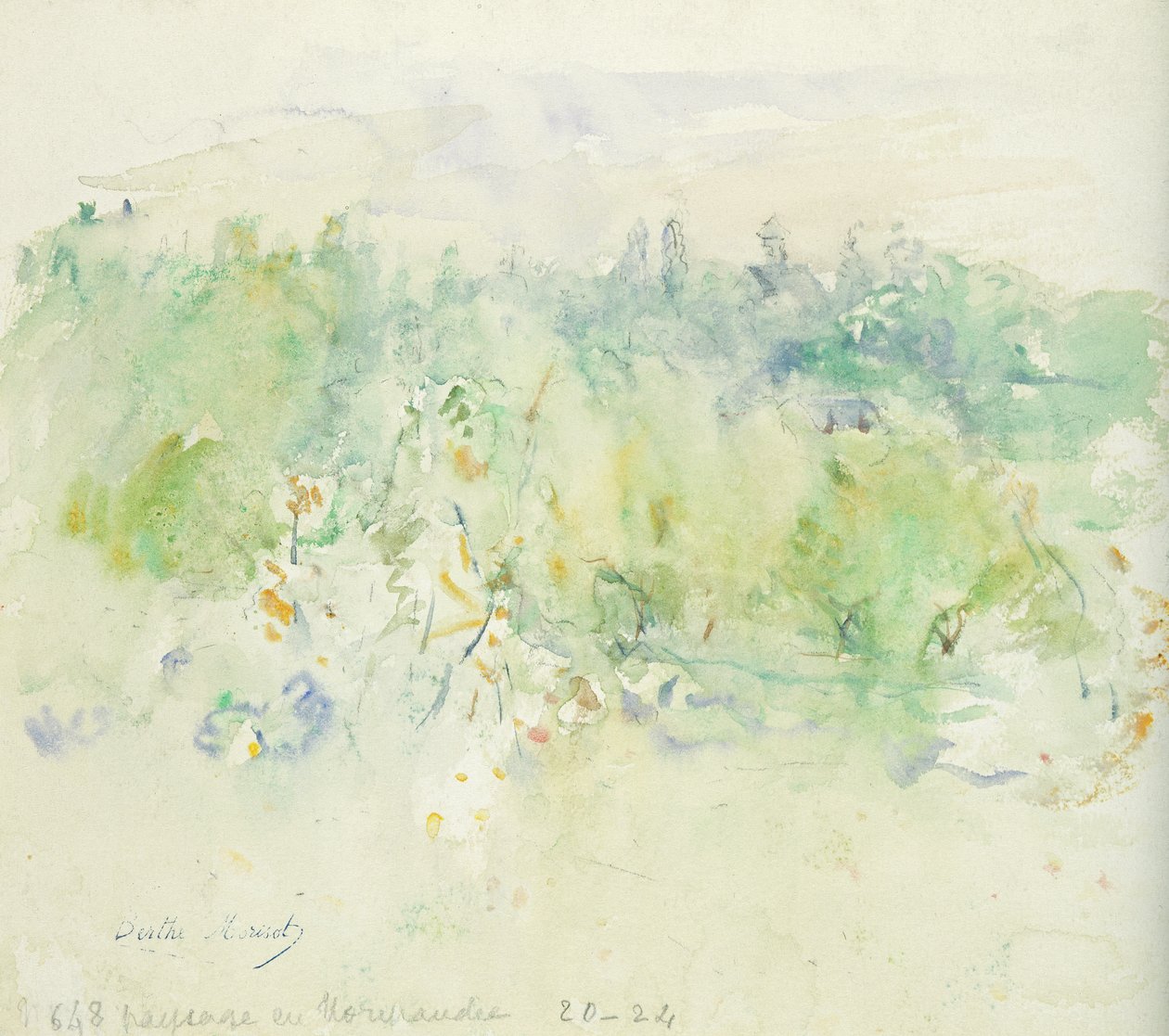 Normandian maisema, 1880 tekijältä Berthe Morisot