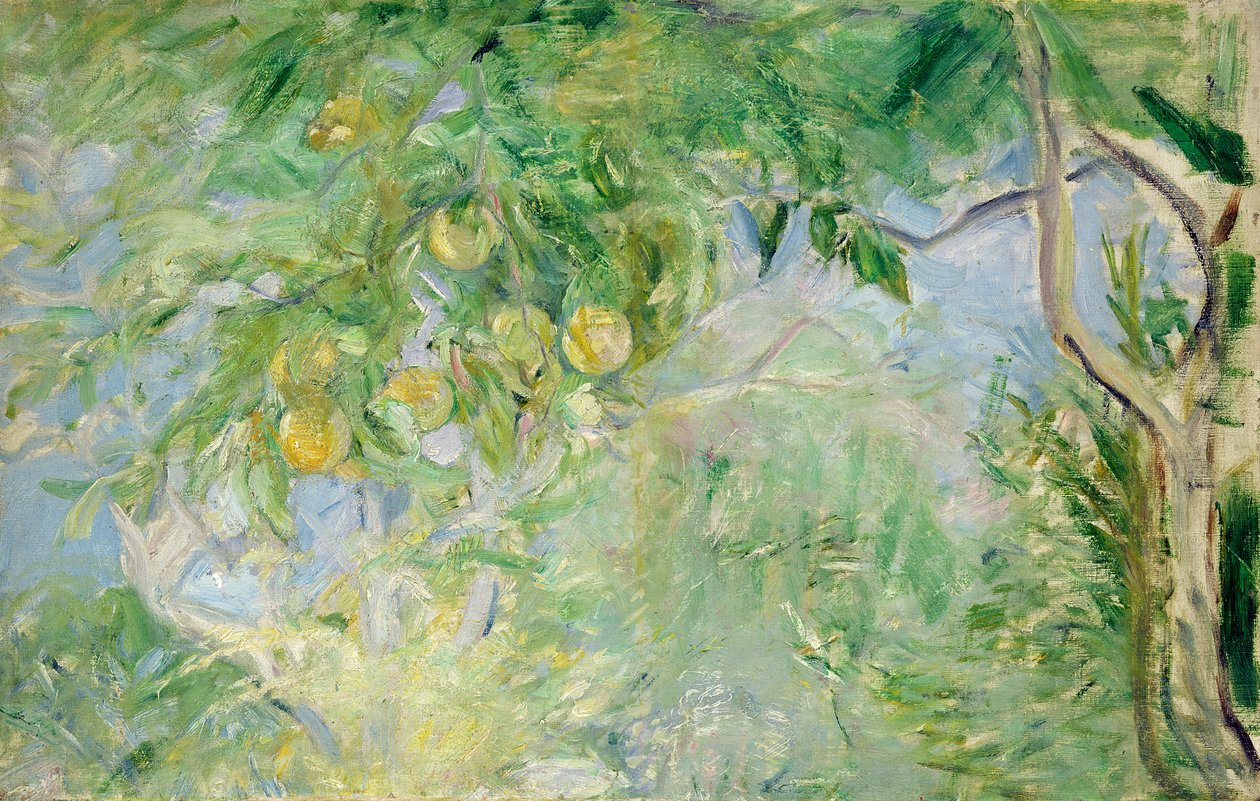 Appelsiinipuun oksat, 1889 tekijältä Berthe Morisot