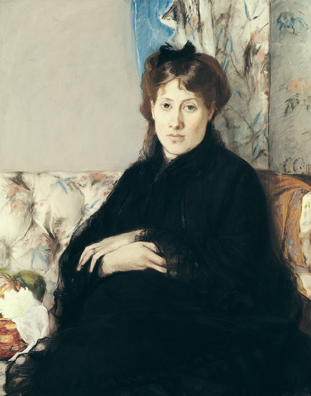 Muotokuva Madame Edma Pontillonista (1839-1921) 1871 (pastelli paperille) tekijältä Berthe Morisot