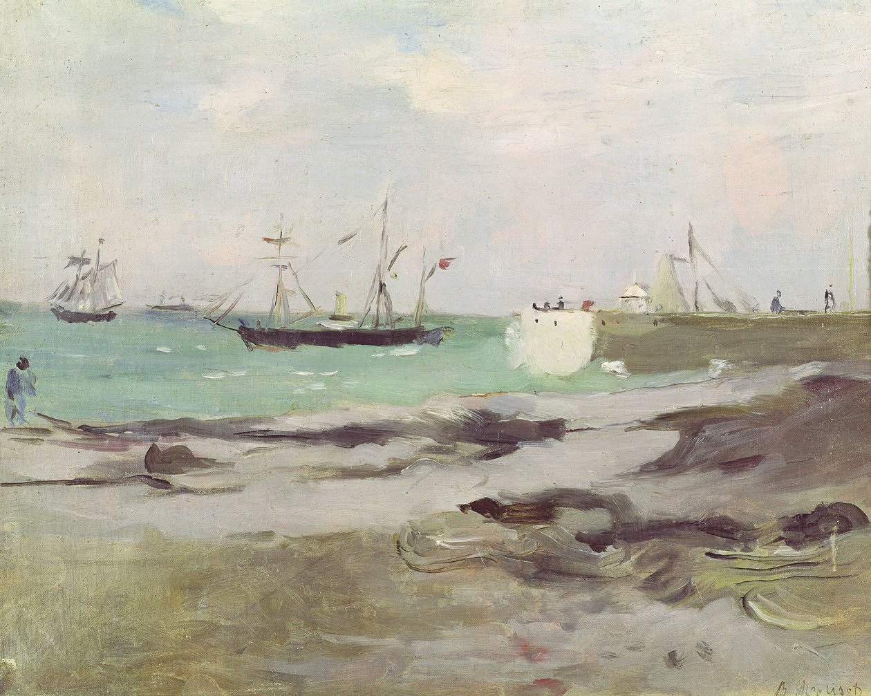 Boulognen sataman sisäänkäynti, 1880 tekijältä Berthe Morisot