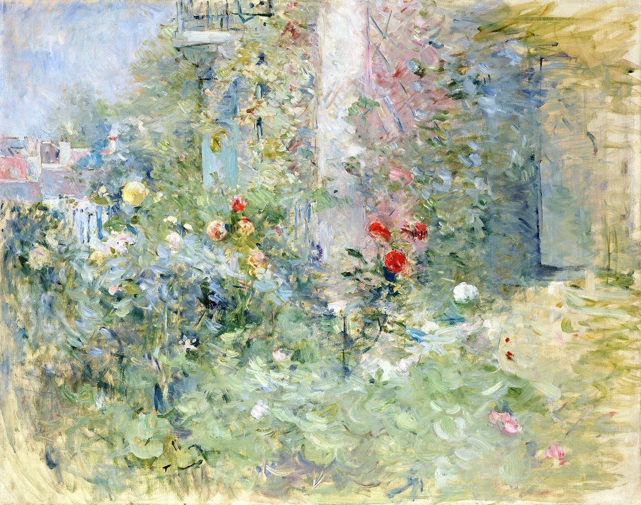 Puutarha Bougivalissa, 1884 tekijältä Berthe Morisot