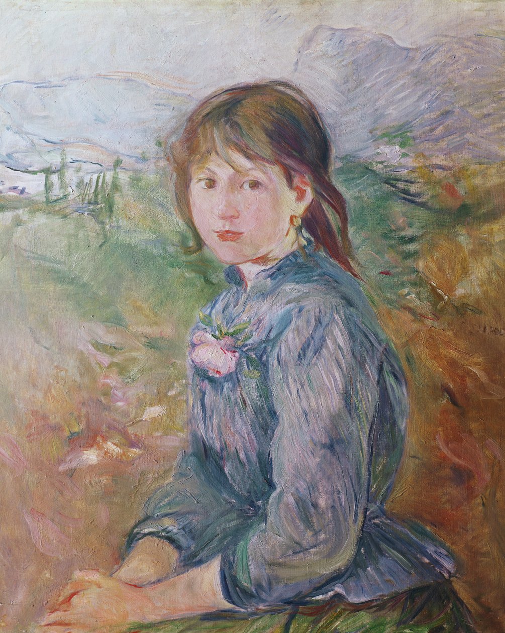 Pieni tyttö Nizzasta, 1888-89 tekijältä Berthe Morisot
