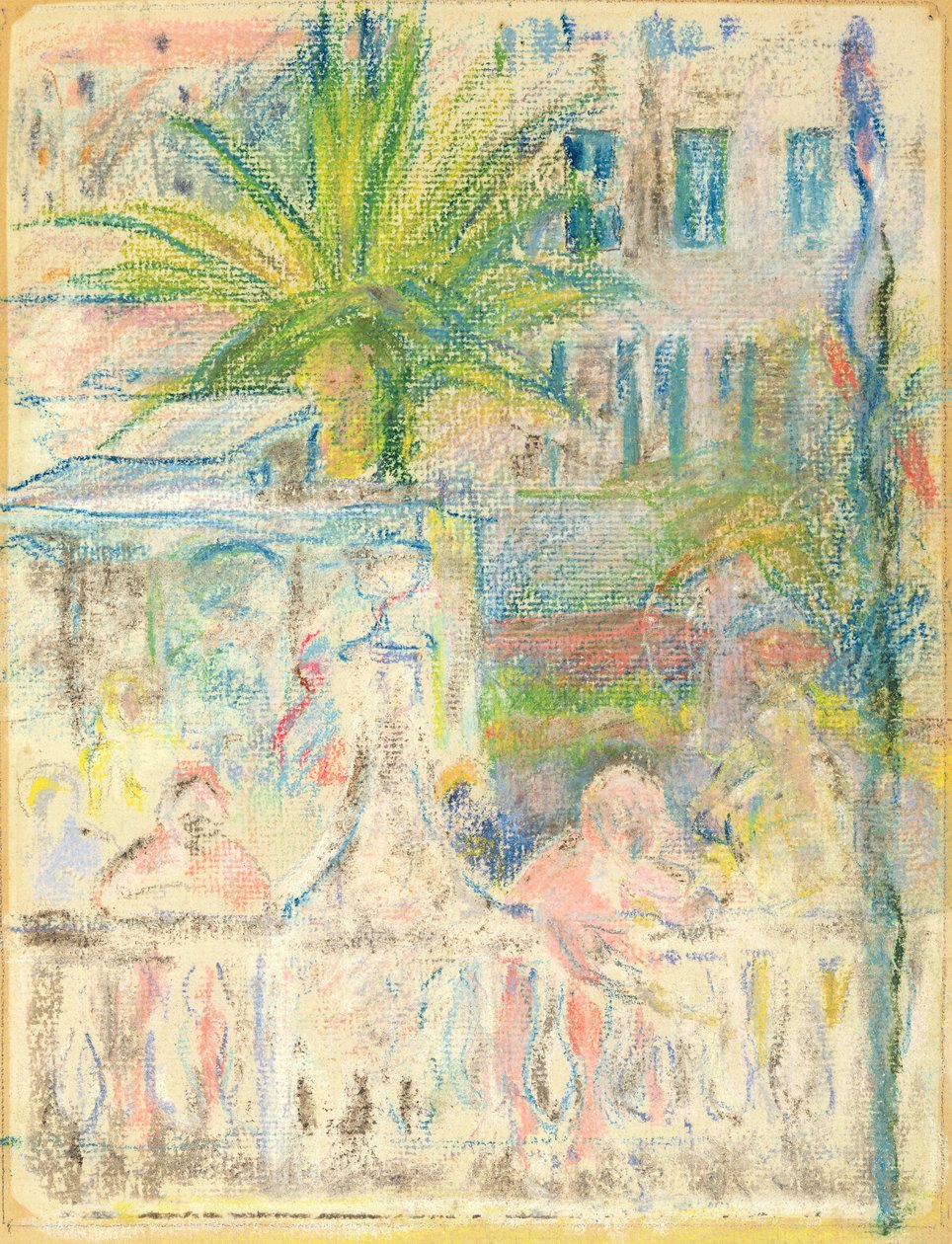 Nizzan karnevaali, 1889 (pastelli paperille) tekijältä Berthe Morisot