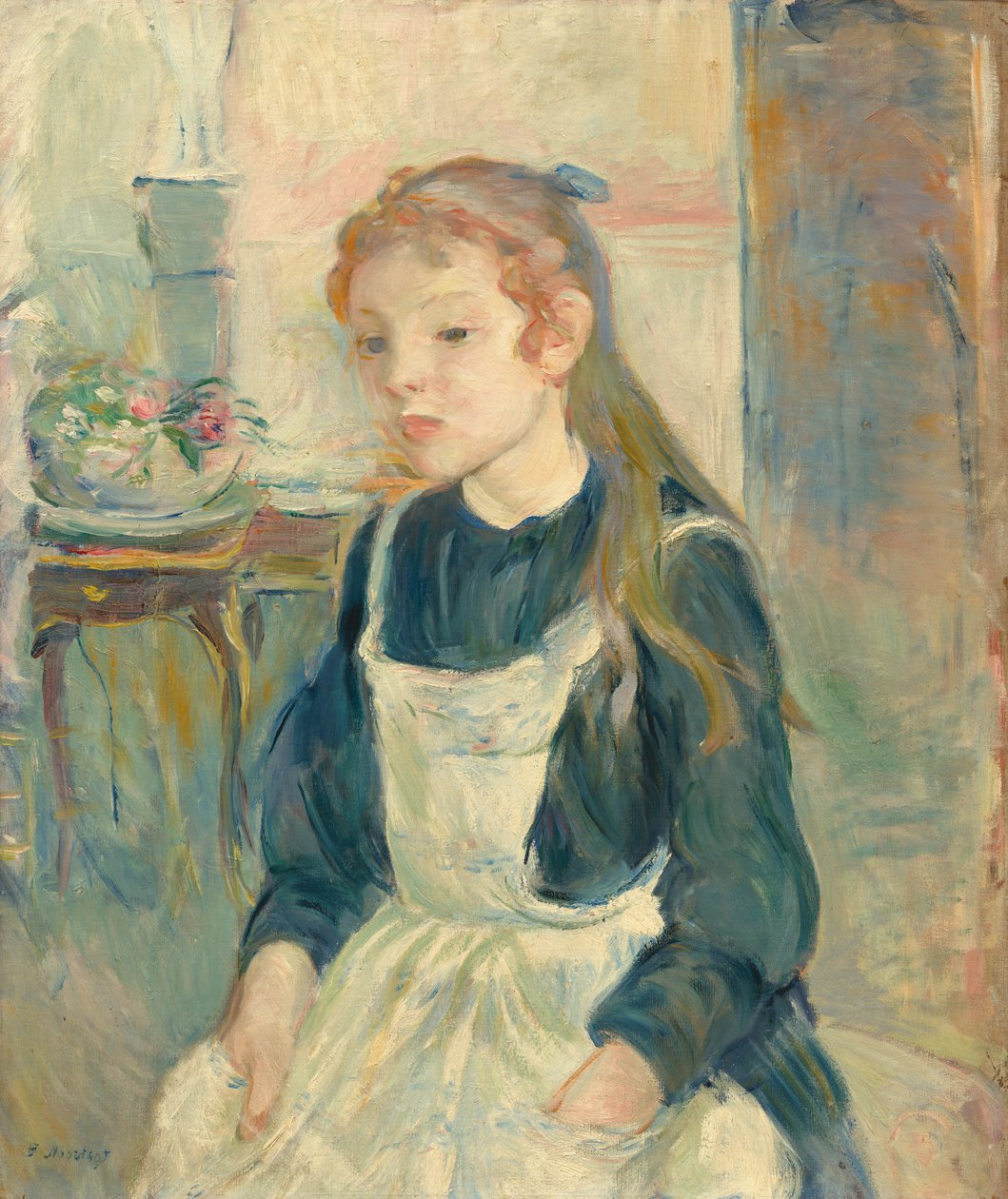 Nuori tyttö esiliinan kanssa tekijältä Berthe Morisot