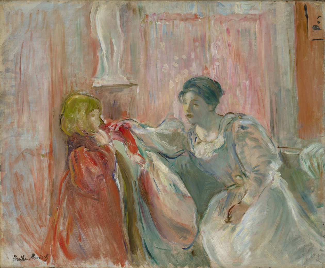 Nuori nainen ja lapsi, 1894 tekijältä Berthe Morisot