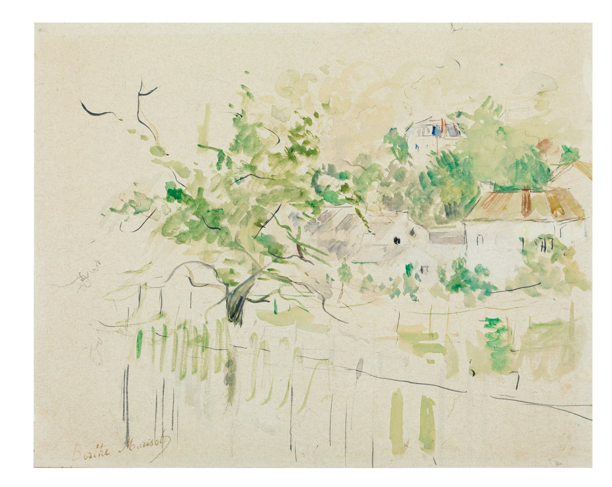 Bougival, 1884 tekijältä Berthe Morisot