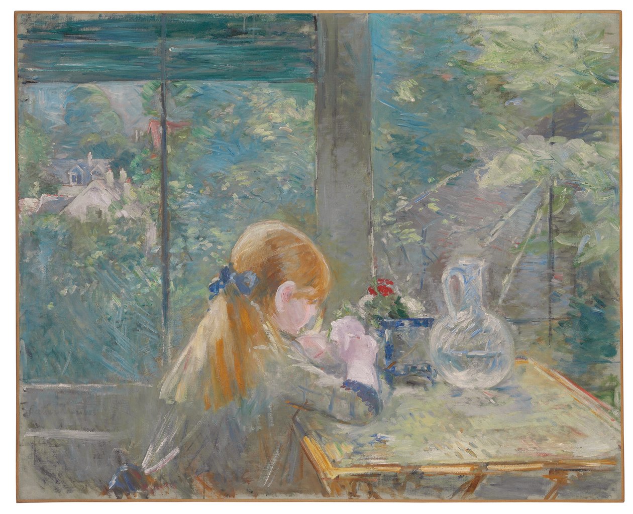 Verannalla, 1884 tekijältä Berthe Morisot