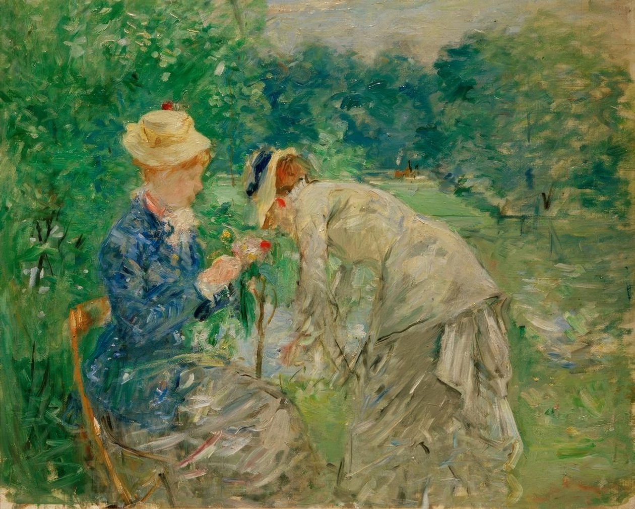 Bois de Boulognen puistossa tekijältä Berthe Morisot