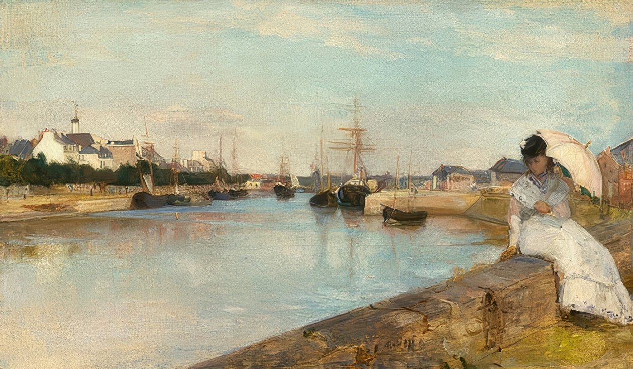 Lorientin satama. 1869 tekijältä Berthe Morisot