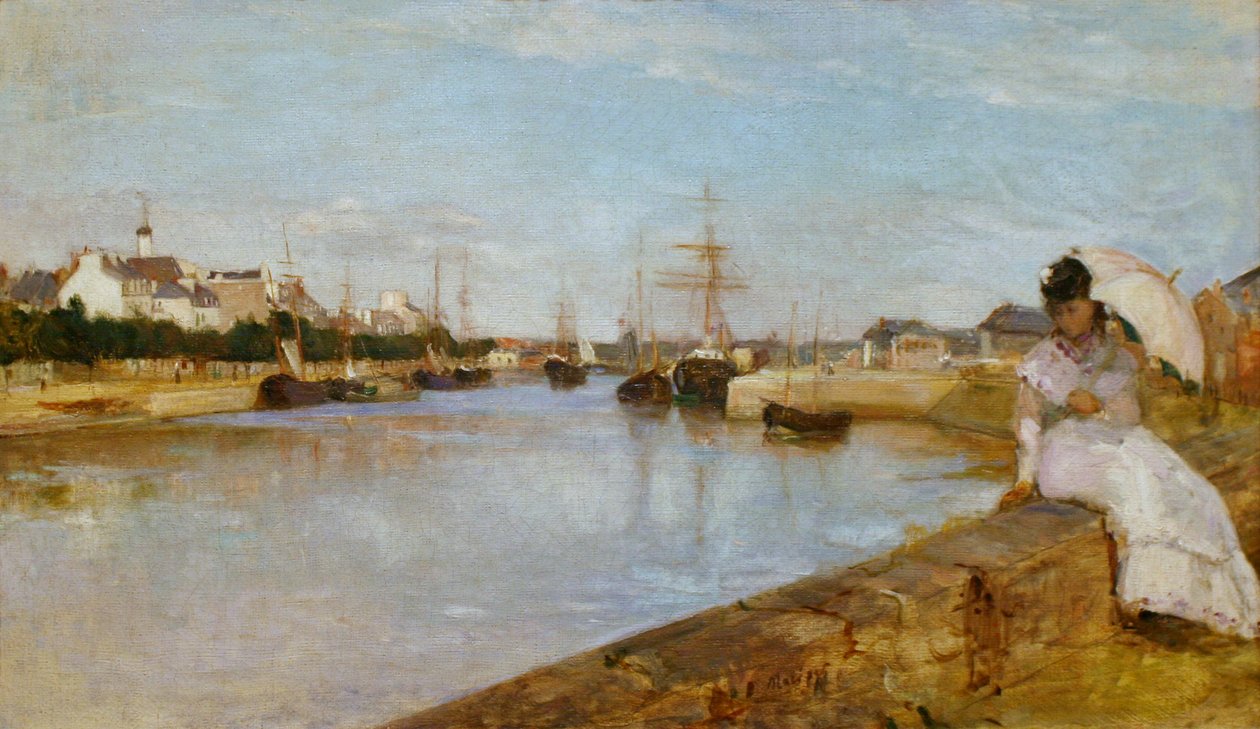ranska: Vue du petit port de Lorient Lorientin satama tekijältä Berthe Morisot