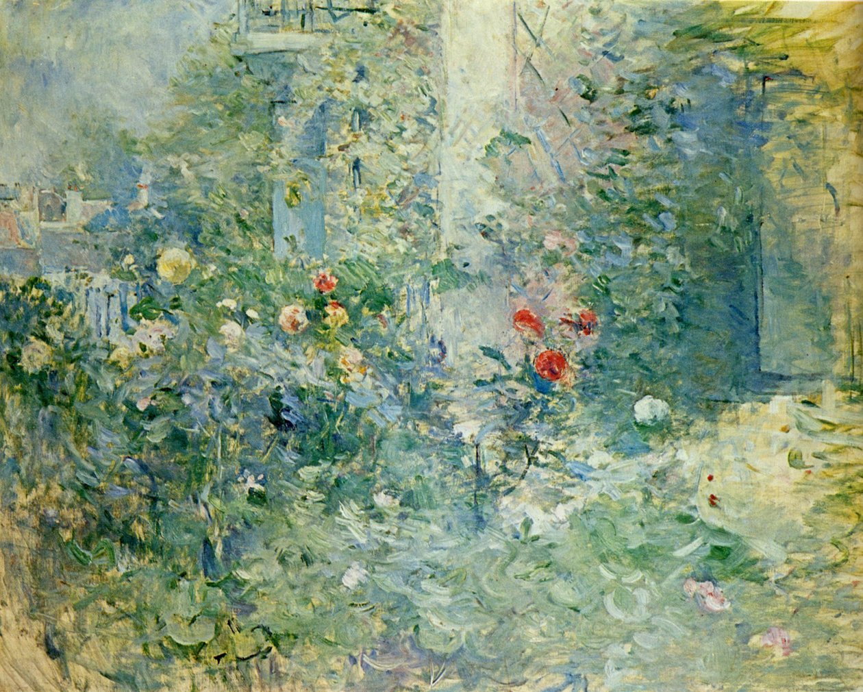 Puutarha Bougivalissa Puutarha Bougivalissa, 1884 tekijältä Berthe Morisot