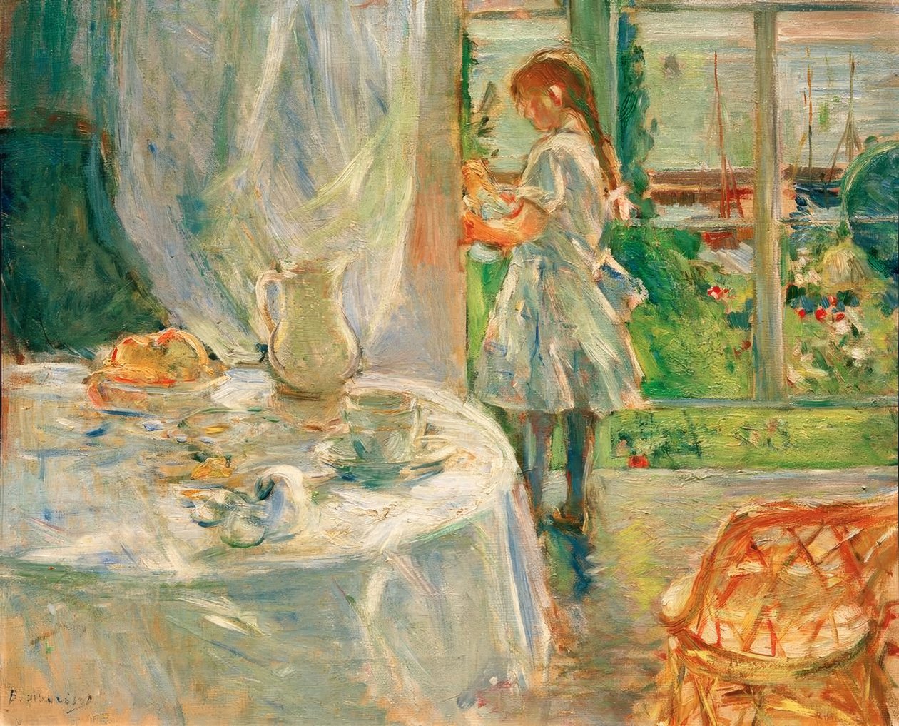Mökin sisustus tai Jerseyn sisustus tekijältä Berthe Morisot