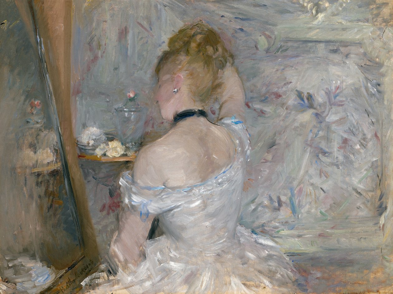 Nuori nainen selkä vessaan päin tekijältä Berthe Morisot