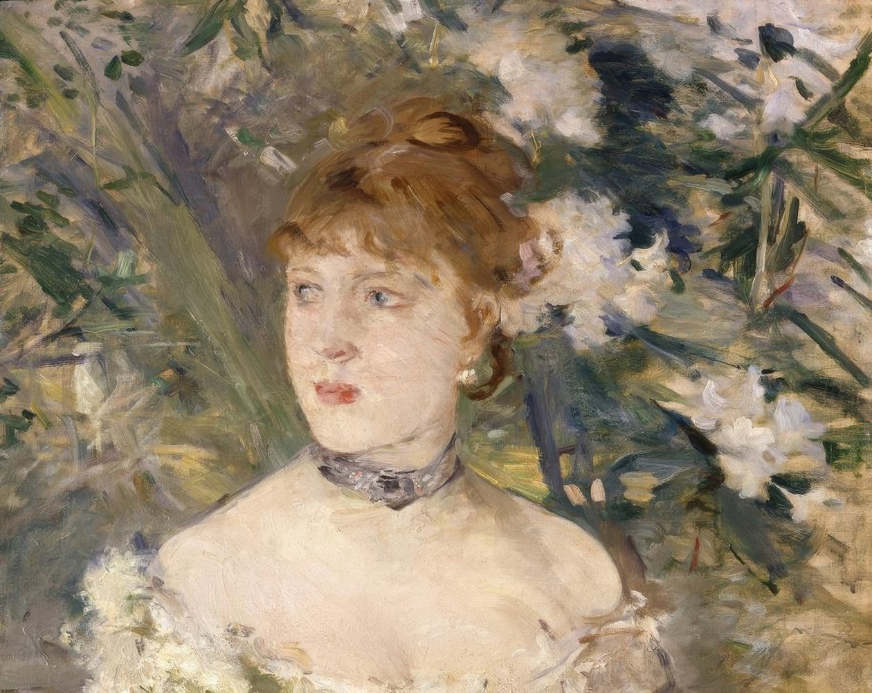 Jeune femme en toilette de bal tekijältä Berthe Morisot