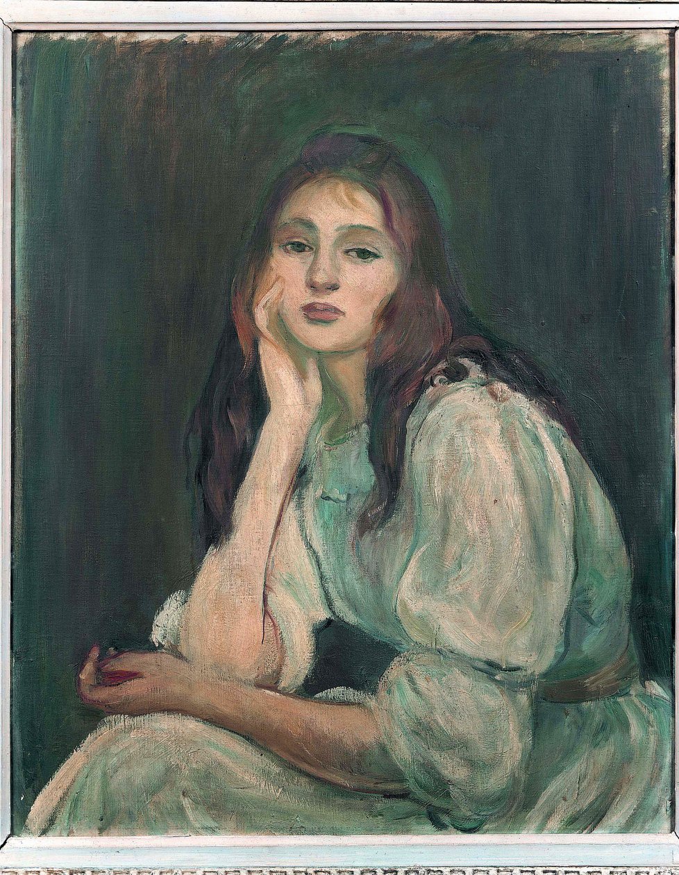Julie Daydreaming, 1894 tekijältä Berthe Morisot
