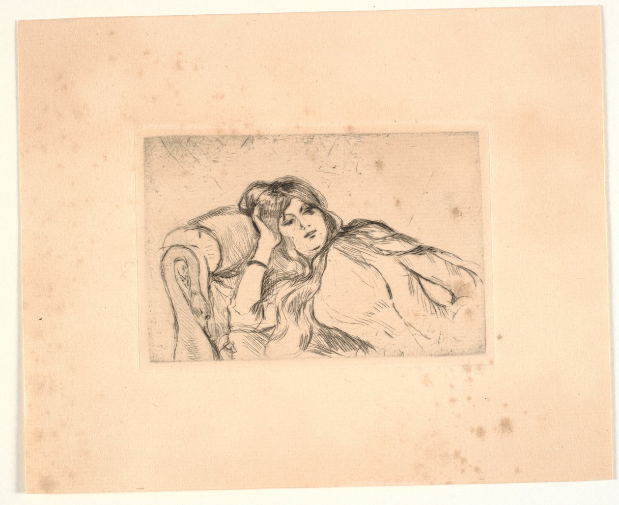 Dona estirada en un sofà (Jeanne-Marie) finlandesa tekijältä Berthe Morisot