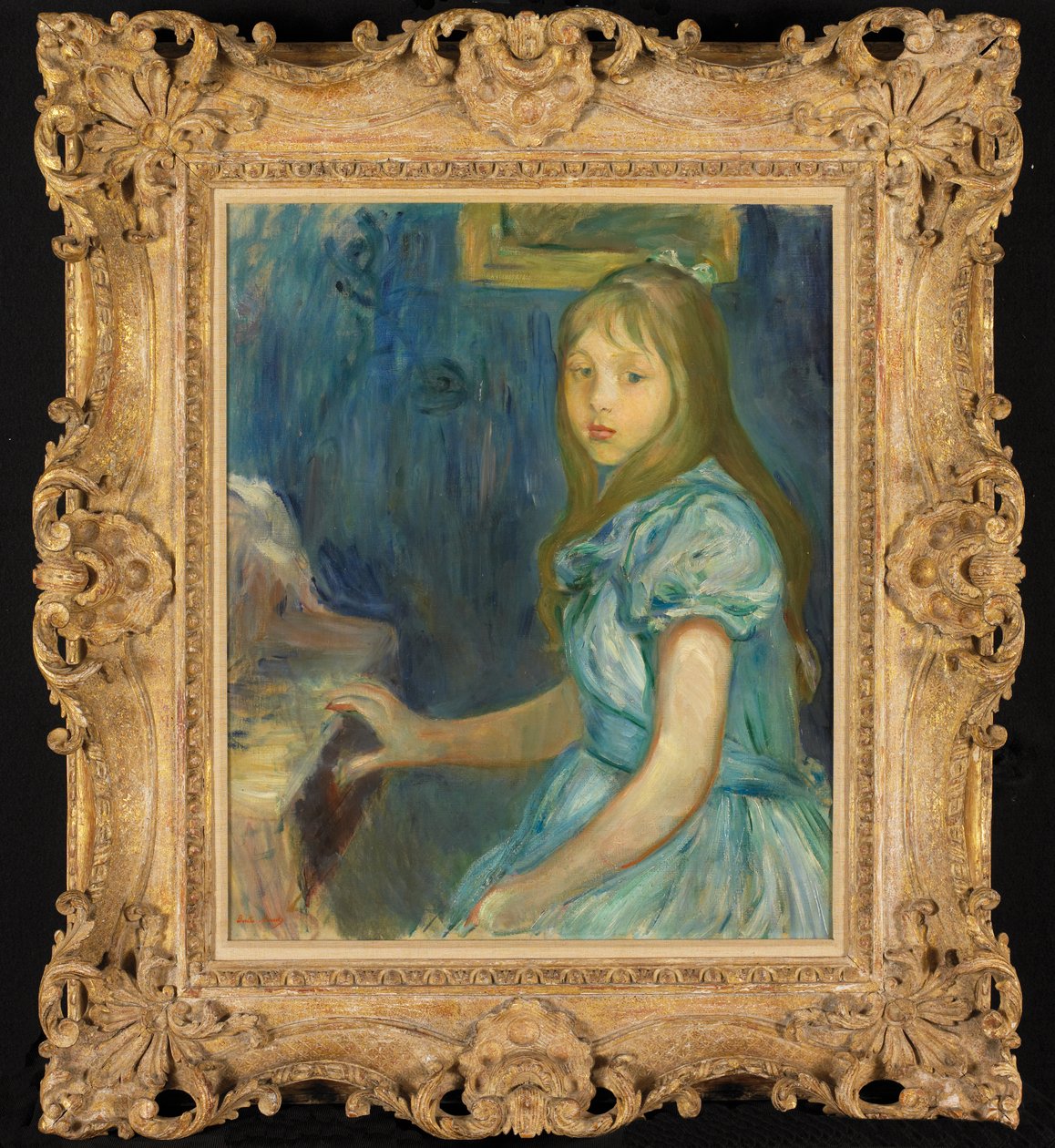 Lucie Léon pianolla tekijältä Berthe Morisot