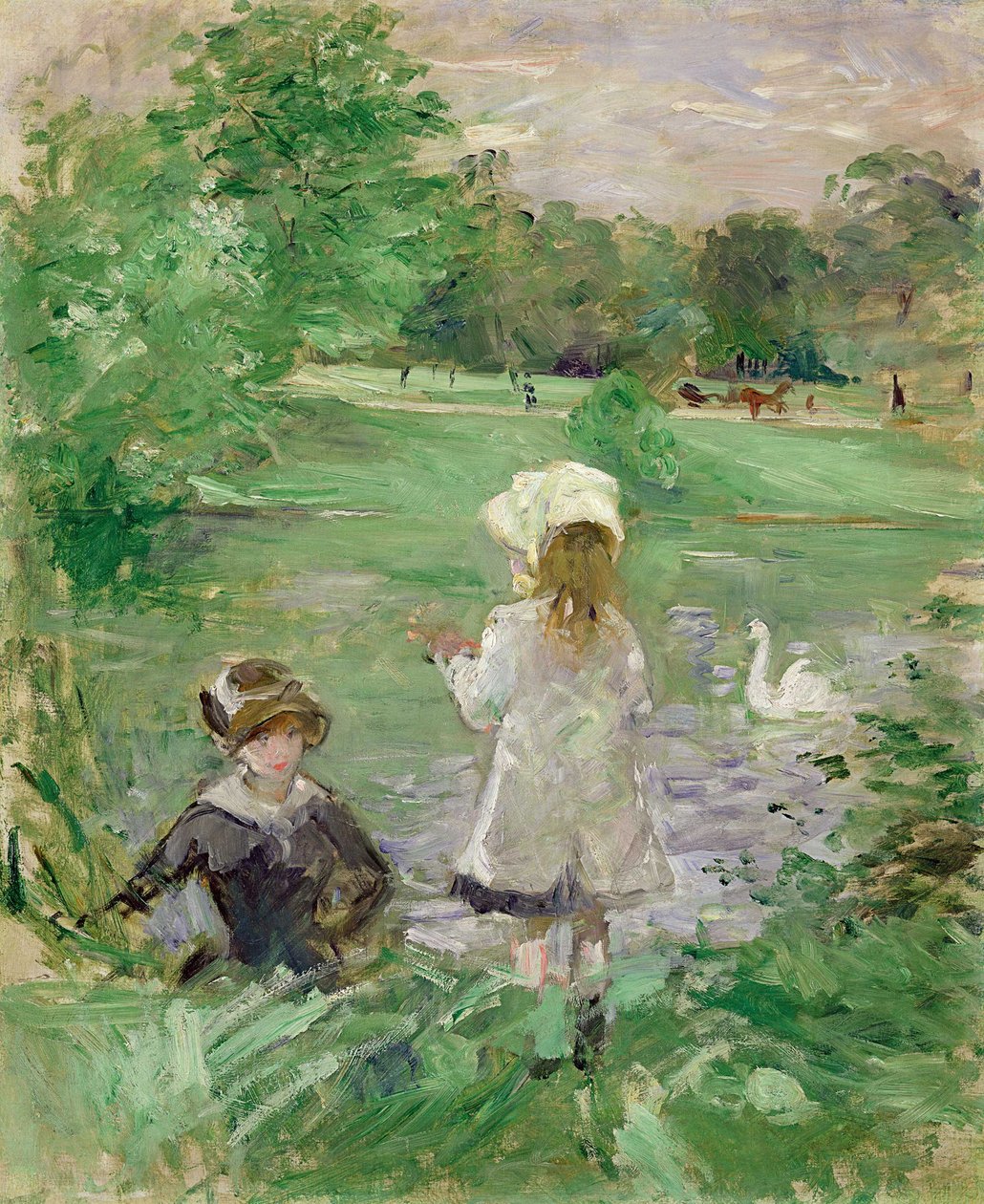 Järven rannalla, 1883 tekijältä Berthe Morisot