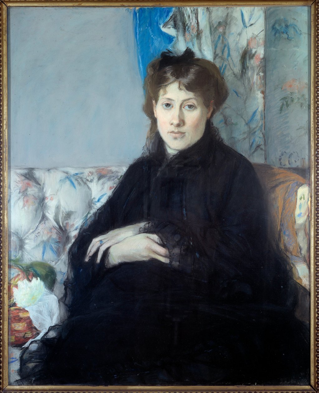 Madame Edma Pontillonin muotokuva, taiteilijan Morisotin sisar. Berthe Morisotin maalaus tekijältä Berthe Morisot