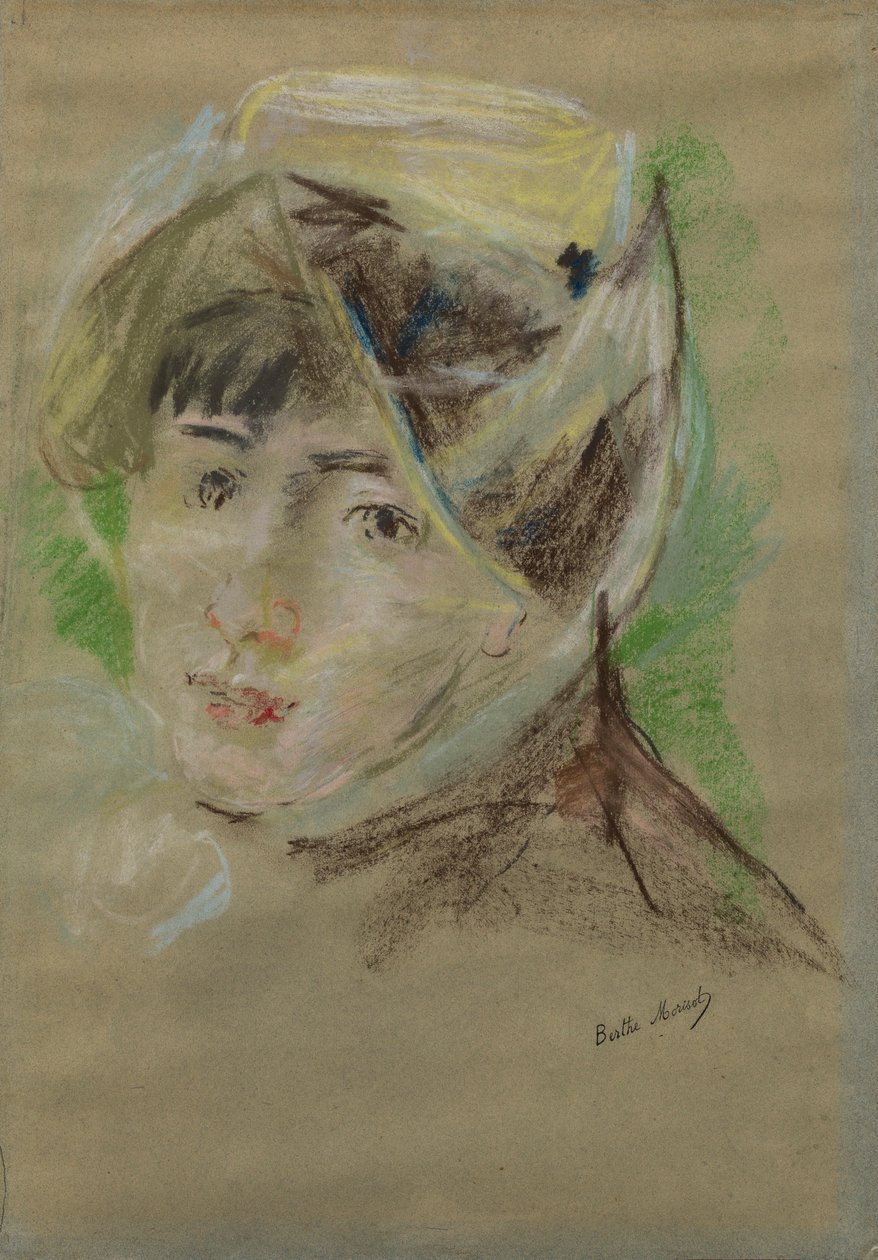Muotokuva tytöstä, jolla on huntu (Jeanne Pontillon) tekijältä Berthe Morisot