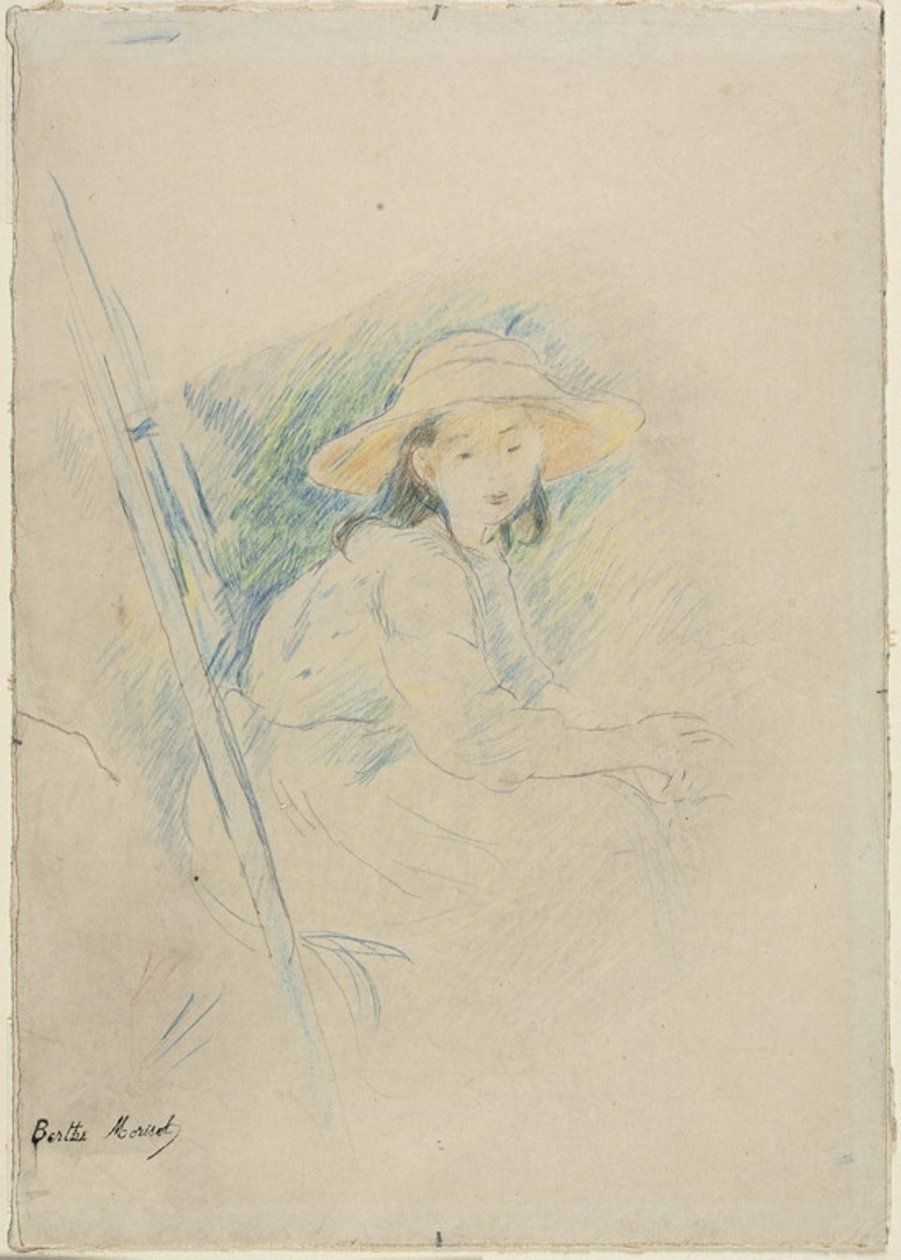 Istuva tyttö (Julie Manet) tekijältä Berthe Morisot