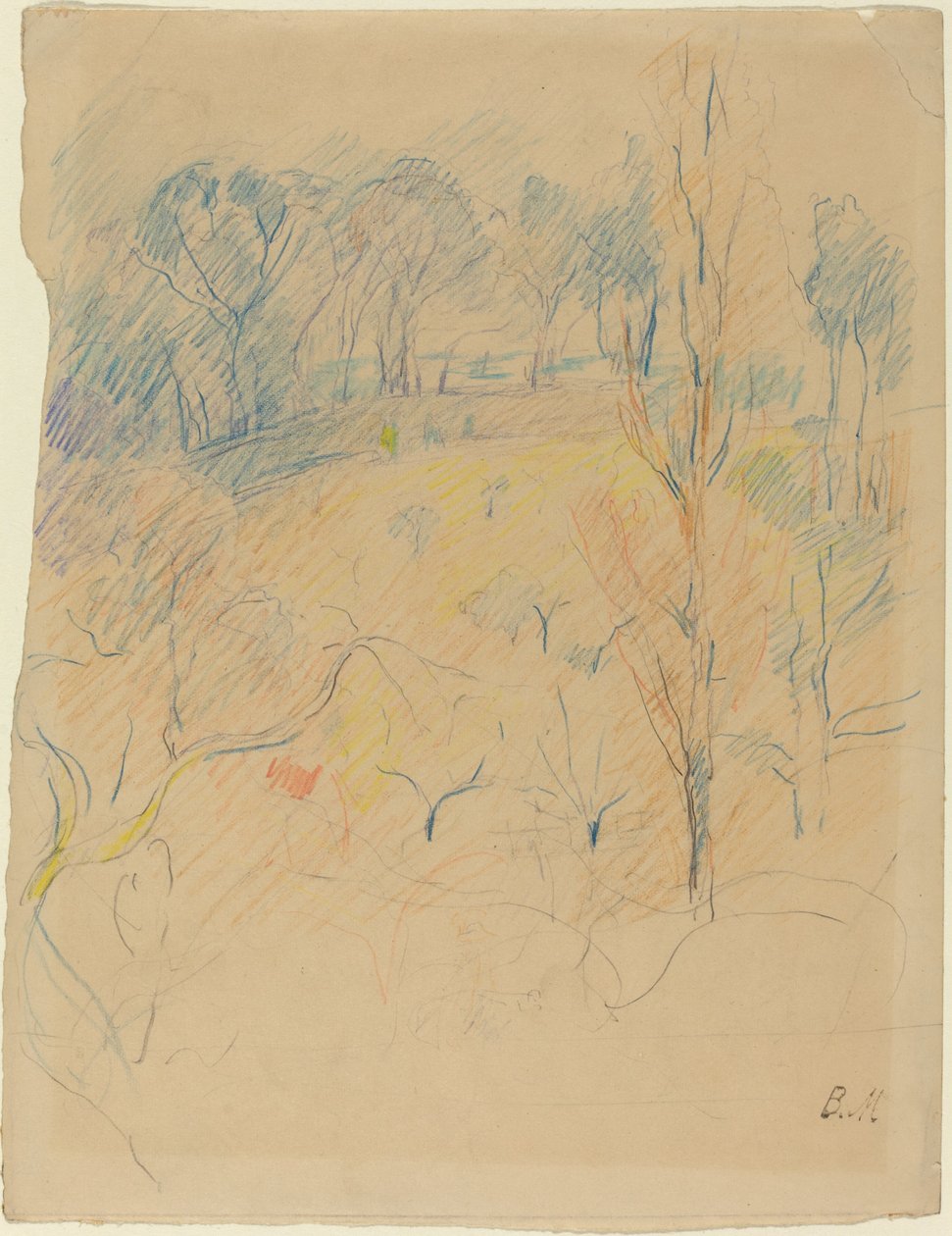 Kevätmaisema, c. 18901891. tekijältä Berthe Morisot