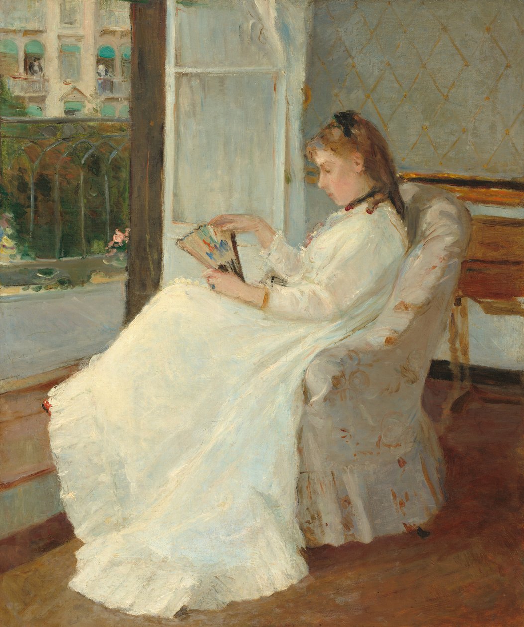 Taiteilijan sisar ikkunassa tekijältä Berthe Morisot