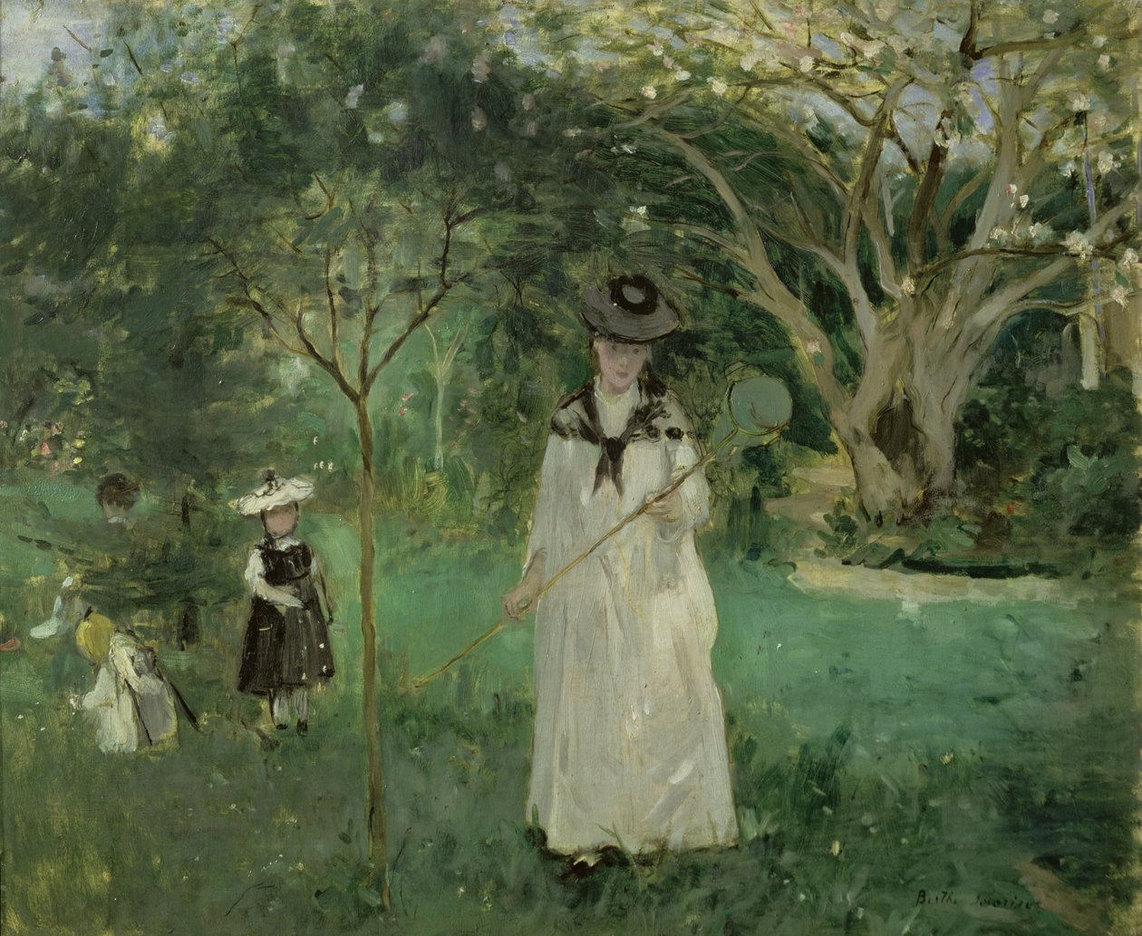 Perhosmetsästys, 1874 tekijältä Berthe Morisot