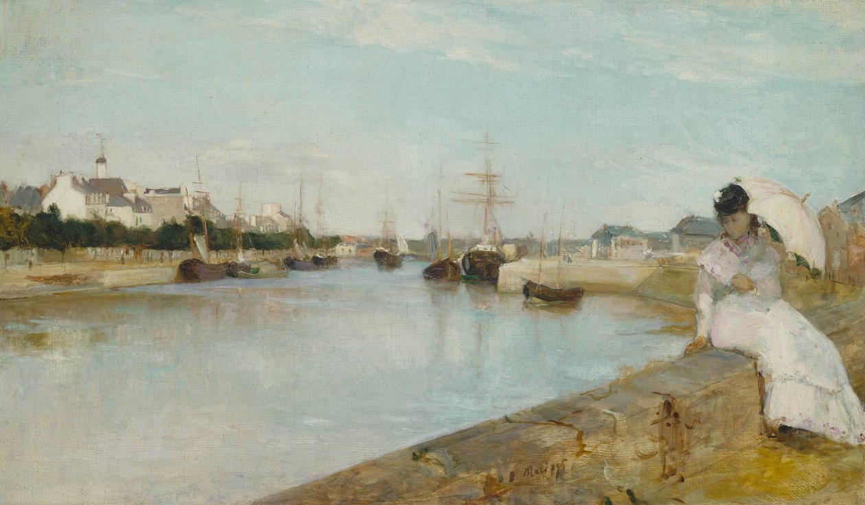 Lorientin satama, 1869 tekijältä Berthe Morisot