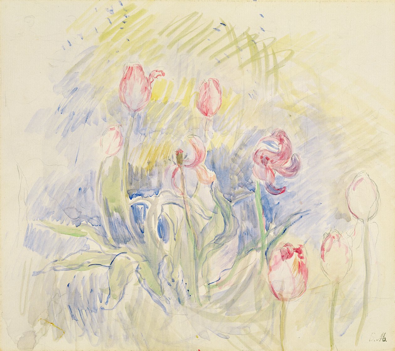 Tulppaanit, 1890 tekijältä Berthe Morisot