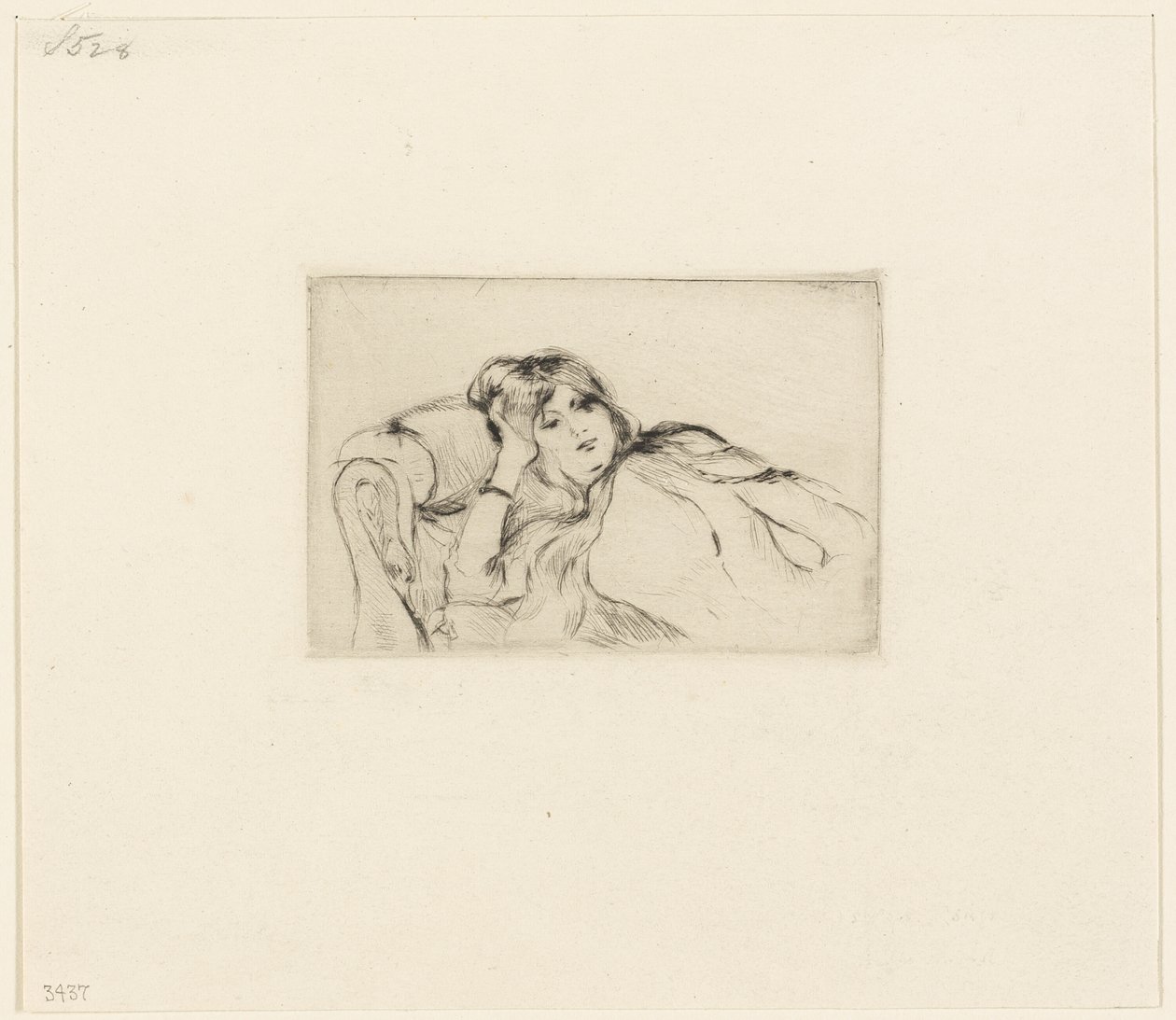 Nuori nainen levossa tekijältä Berthe Morisot
